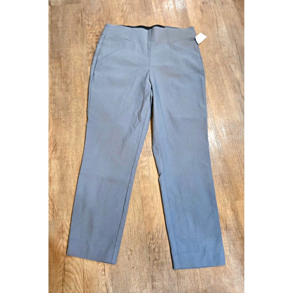 maurices Women's High Rise Cropped Bengaline Stretch Gray Pants Size M